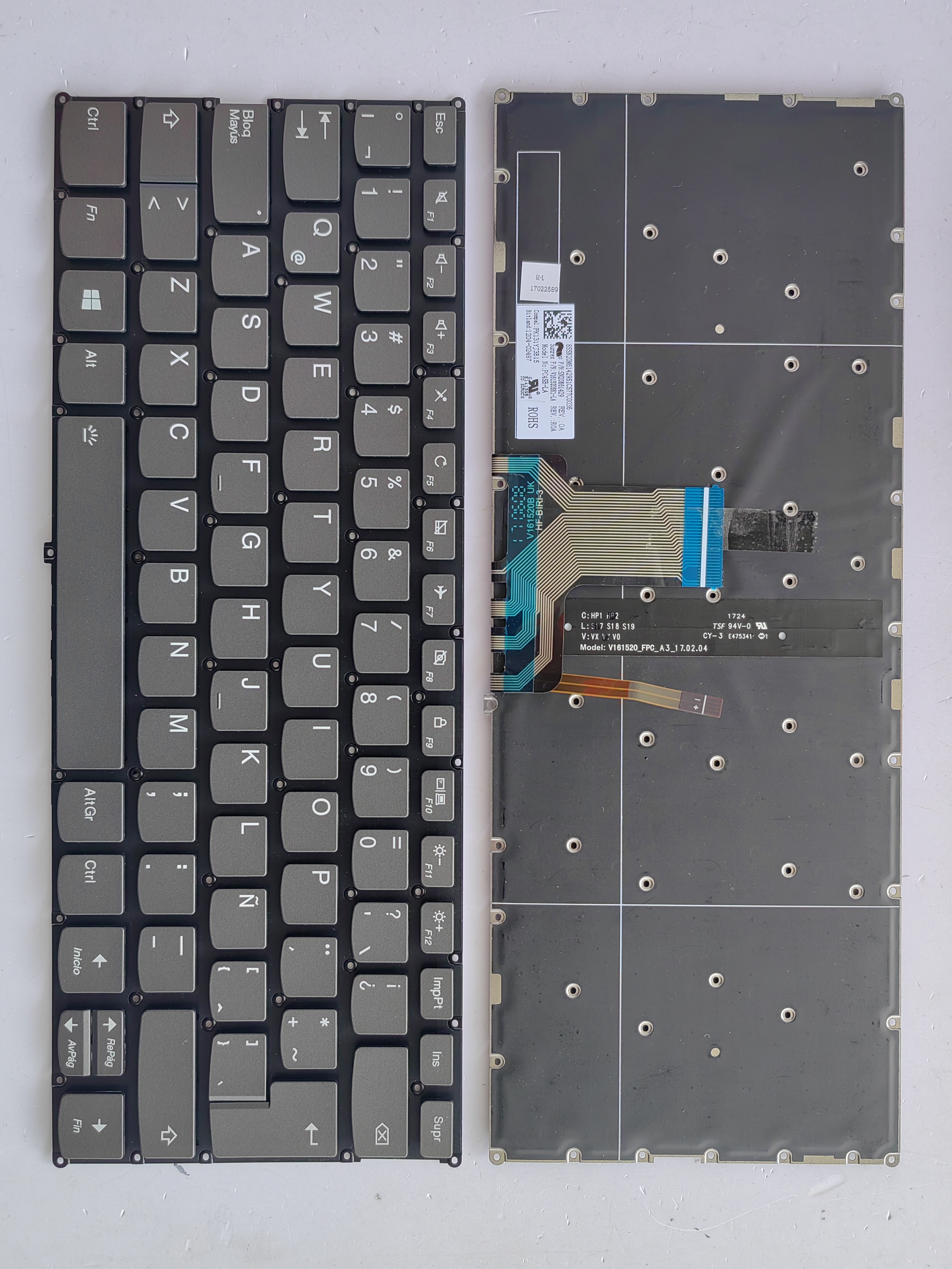 Picture of New Replacement Laptop Keyboard For LENOVO 320S-13 without switch Grey Backlit LA Layout
